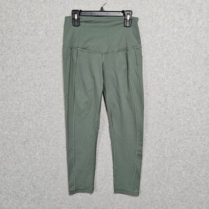 Victoria Secret Sport Soft Green Leggings Crop Size XS Womens Mid Rise Pockets